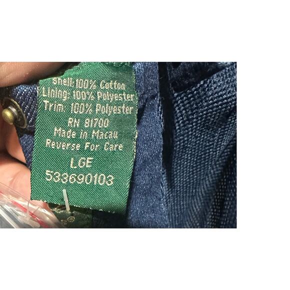 VTG Scandia Woods Denim Chore Jacket w/ Suede Trim Elbow Patches Large Button Up - Picture 5 of 10